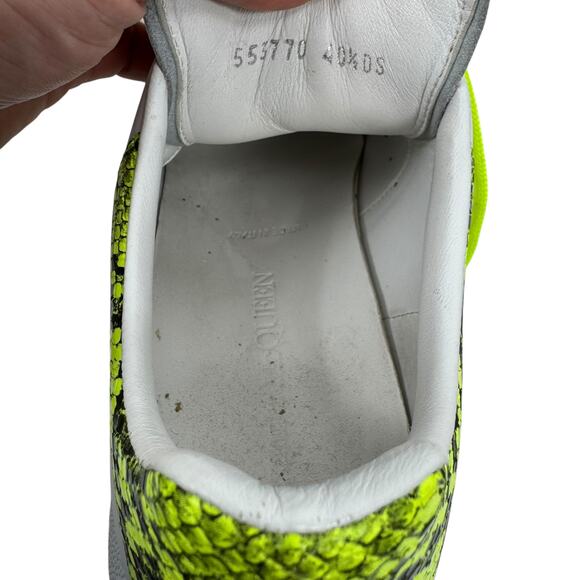 ALexander Mcqueen Oversized Python Print Sneakers Leather White Size 40.5 - Picture 10 of 11